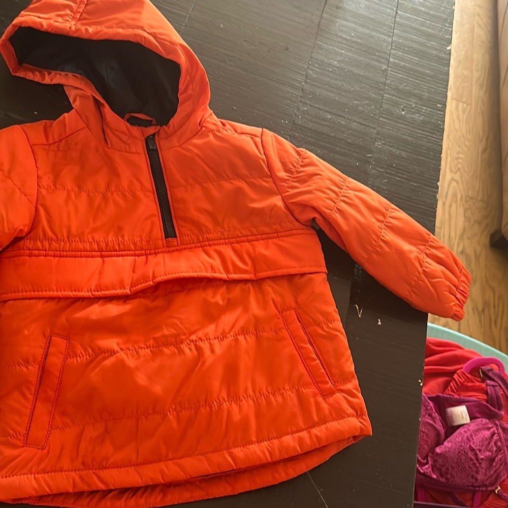 Boys Orange Rain jacket